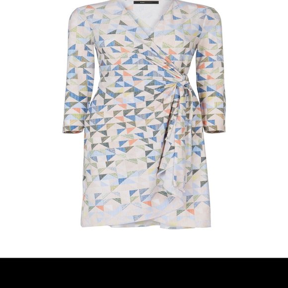 Adele Triangle print wrap dress - Picture 2 of 9